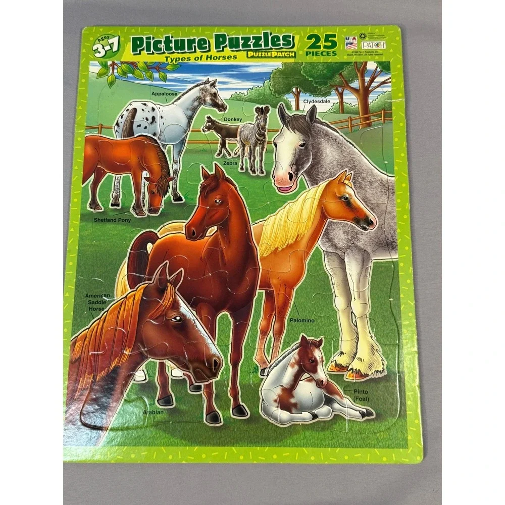 Lot of 6 Vintage Patch Puzzles & Puzzles Forever Board Puzzles Ages 3-7